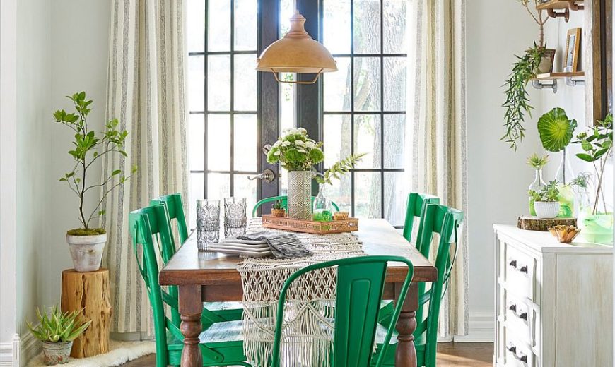 Gorgeously Refreshing: Versatile Green Dining Rooms in Different Styles