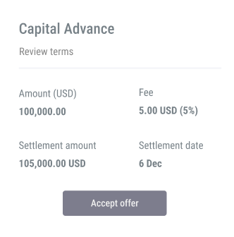 Capital advance