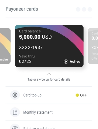 Payoneer cards